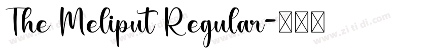 The Meliput Regular字体转换